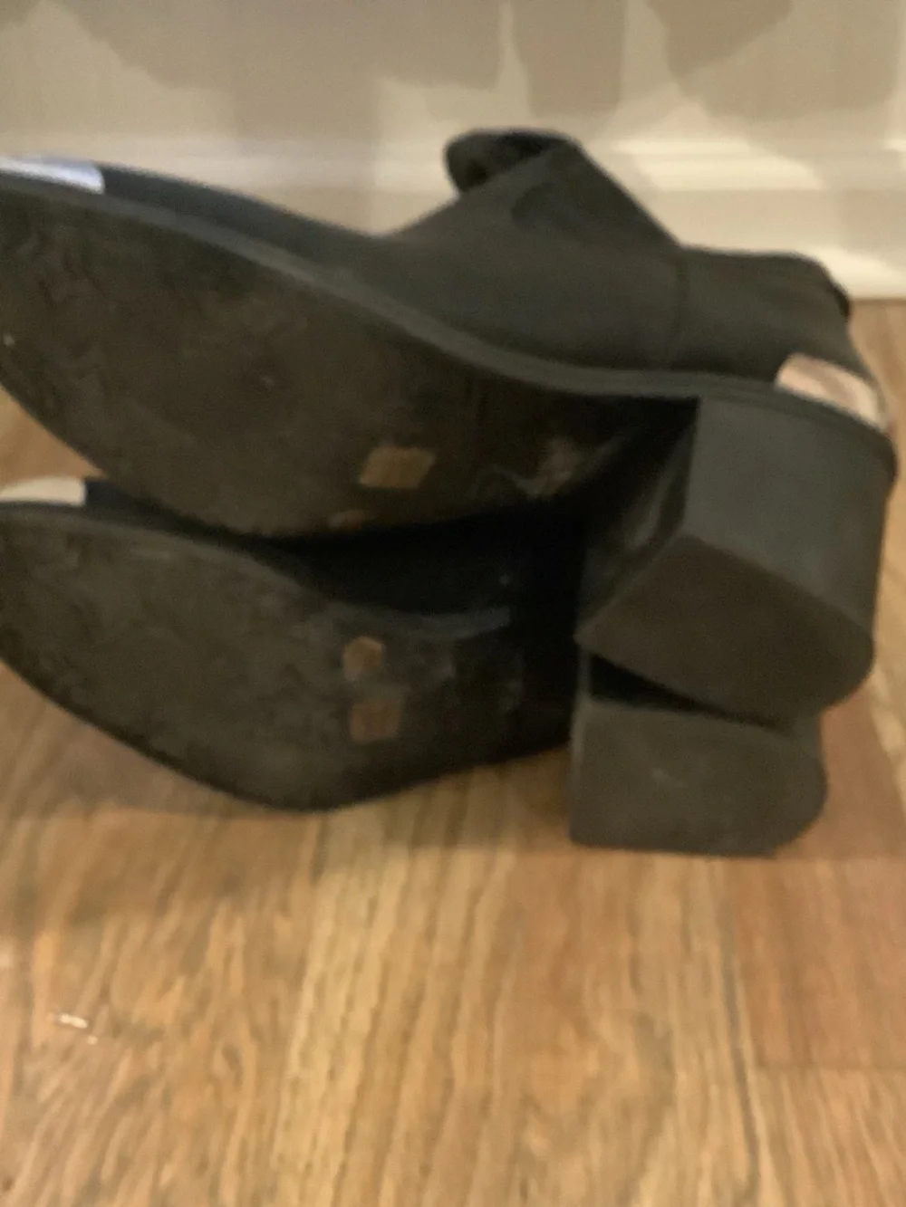 Dirty Laundry Black Ankle Booties with Gold Toe Cap